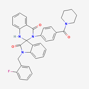 1-(2-fluorobenzyl)-3'-[4-(piperidin-1-ylcarbonyl)phenyl]-1'H-spiro[indole-3,2'-quinazoline]-2,4'(1H,3'H)-dione