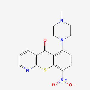 6-(4-methylpiperazin-1-yl)-9-nitro-5H-thiochromeno[2,3-b]pyridin-5-one