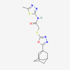 2-{[5-(1-adamantyl)-1,3,4-oxadiazol-2-yl]thio}-N-(5-methyl-1,3,4-thiadiazol-2-yl)acetamide