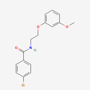 molecular formula C16H16BrNO3 B11484079 4-bromo-N-[2-(3-methoxyphenoxy)ethyl]benzamide 