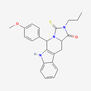 5-(4-methoxyphenyl)-2-propyl-3-thioxo-2,3,5,6,11,11a-hexahydro-1H-imidazo[1,5-b]beta-carbolin-1-one