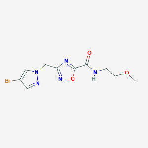 3-[(4-bromo-1H-pyrazol-1-yl)methyl]-N-(2-methoxyethyl)-1,2,4-oxadiazole-5-carboxamide