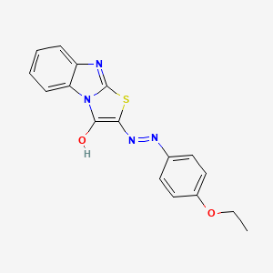 (2Z)-2-[2-(4-ethoxyphenyl)hydrazinylidene][1,3]thiazolo[3,2-a]benzimidazol-3(2H)-one