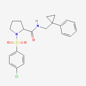 1-[(4-chlorophenyl)sulfonyl]-N-[(1-phenylcyclopropyl)methyl]prolinamide