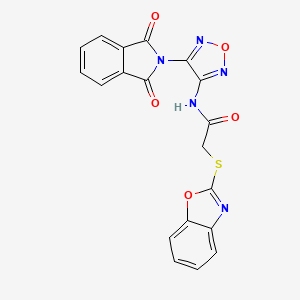 2-(1,3-benzoxazol-2-ylsulfanyl)-N-[4-(1,3-dioxo-1,3-dihydro-2H-isoindol-2-yl)-1,2,5-oxadiazol-3-yl]acetamide