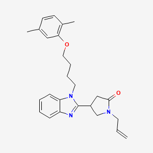 4-{1-[4-(2,5-dimethylphenoxy)butyl]-1H-benzimidazol-2-yl}-1-(prop-2-en-1-yl)pyrrolidin-2-one