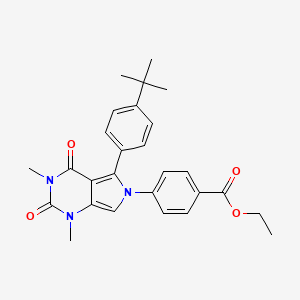 ethyl 4-[5-(4-tert-butylphenyl)-1,3-dimethyl-2,4-dioxo-1,2,3,4-tetrahydro-6H-pyrrolo[3,4-d]pyrimidin-6-yl]benzoate