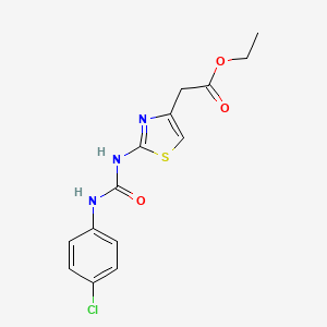 molecular formula C14H14ClN3O3S B11484217 Ethyl (2-{[(4-chlorophenyl)carbamoyl]amino}-1,3-thiazol-4-yl)acetate 