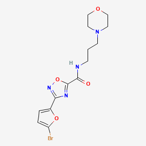 3-(5-bromofuran-2-yl)-N-[3-(morpholin-4-yl)propyl]-1,2,4-oxadiazole-5-carboxamide