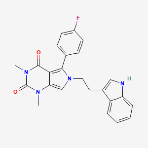 5-(4-fluorophenyl)-6-[2-(1H-indol-3-yl)ethyl]-1,3-dimethyl-1H-pyrrolo[3,4-d]pyrimidine-2,4(3H,6H)-dione