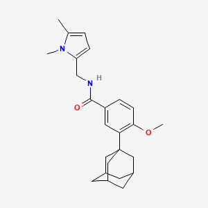 3-(1-adamantyl)-N-[(1,5-dimethyl-1H-pyrrol-2-yl)methyl]-4-methoxybenzamide