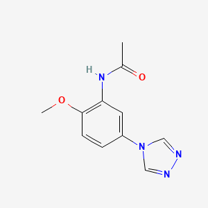 N-[2-methoxy-5-(4H-1,2,4-triazol-4-yl)phenyl]acetamide