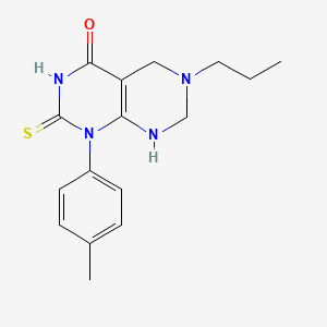 1-(4-methylphenyl)-6-propyl-2-sulfanyl-5,6,7,8-tetrahydropyrimido[4,5-d]pyrimidin-4(1H)-one