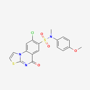 8-chloro-N-(4-methoxyphenyl)-N-methyl-5-oxo-5H-[1,3]thiazolo[3,2-a]quinazoline-7-sulfonamide