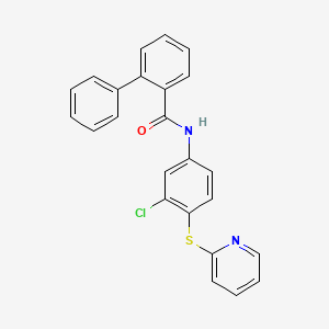 N-[3-chloro-4-(pyridin-2-ylsulfanyl)phenyl]biphenyl-2-carboxamide