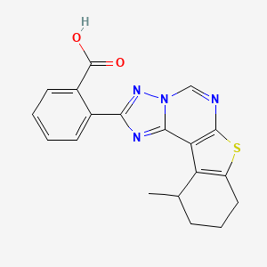 2-(11-Methyl-8,9,10,11-tetrahydro[1]benzothieno[3,2-e][1,2,4]triazolo[1,5-c]pyrimidin-2-yl)benzoic acid