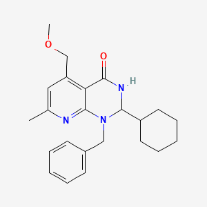 Pyrido[2,3-d]pyrimidin-4(1H)-one, 2-cyclohexyl-2,3-dihydro-5-(methoxymethyl)-7-methyl-1-(phenylmethyl)-