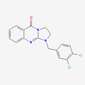 molecular formula C17H13Cl2N3O B11484417 1-(3,4-dichlorobenzyl)-2,3-dihydroimidazo[2,1-b]quinazolin-5(1H)-one 