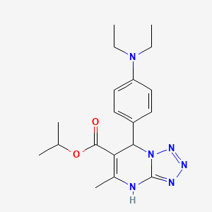 molecular formula C19H26N6O2 B11484420 Propan-2-yl 7-[4-(diethylamino)phenyl]-5-methyl-4,7-dihydrotetrazolo[1,5-a]pyrimidine-6-carboxylate 