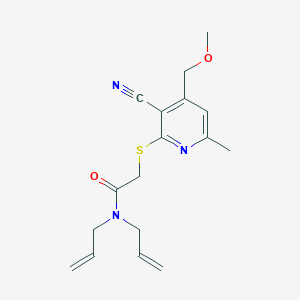 Acetamide, 2-[[3-cyano-4-(methoxymethyl)-6-methyl-2-pyridinyl]thio]-N,N-di(2-propenyl)-