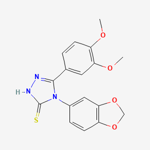 4-(1,3-benzodioxol-5-yl)-5-(3,4-dimethoxyphenyl)-4H-1,2,4-triazole-3-thiol