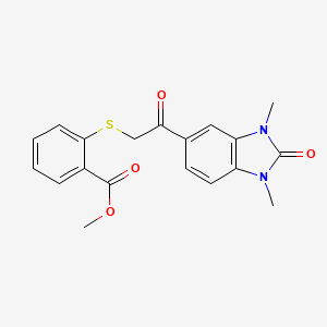 molecular formula C19H18N2O4S B11484483 methyl 2-{[2-(1,3-dimethyl-2-oxo-2,3-dihydro-1H-benzimidazol-5-yl)-2-oxoethyl]sulfanyl}benzoate 