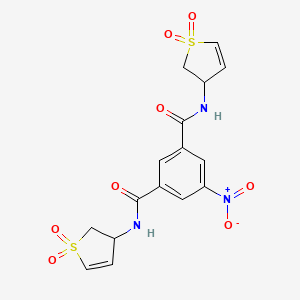 N,N'-bis(1,1-dioxido-2,3-dihydrothiophen-3-yl)-5-nitrobenzene-1,3-dicarboxamide