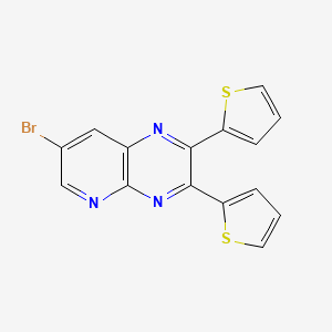 molecular formula C15H8BrN3S2 B11484502 7-Bromo-2,3-di(2-thienyl)pyrido[2,3-b]pyrazine 