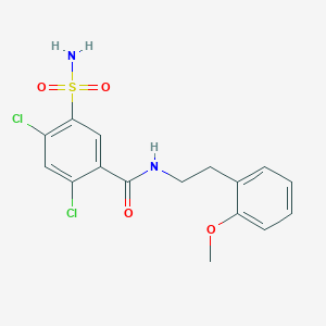 2,4-dichloro-N-[2-(2-methoxyphenyl)ethyl]-5-sulfamoylbenzamide