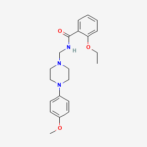 molecular formula C21H27N3O3 B11484534 2-ethoxy-N-{[4-(4-methoxyphenyl)piperazin-1-yl]methyl}benzamide 