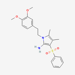 1-[2-(3,4-dimethoxyphenyl)ethyl]-4,5-dimethyl-3-(phenylsulfonyl)-1H-pyrrol-2-amine