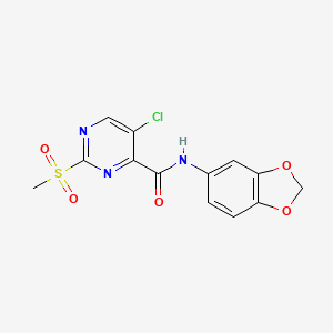 N-(1,3-benzodioxol-5-yl)-5-chloro-2-(methylsulfonyl)pyrimidine-4-carboxamide