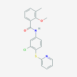 N-[3-chloro-4-(pyridin-2-ylsulfanyl)phenyl]-2-methoxy-3-methylbenzamide