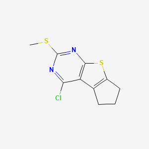 4-chloro-2-(methylsulfanyl)-6,7-dihydro-5H-cyclopenta[4,5]thieno[2,3-d]pyrimidine