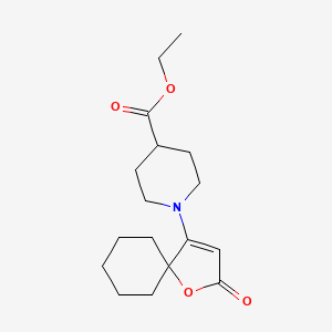 Ethyl 1-(2-oxo-1-oxaspiro[4.5]dec-3-en-4-yl)piperidine-4-carboxylate