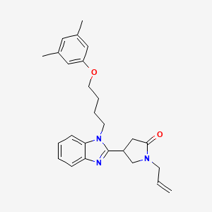 4-{1-[4-(3,5-dimethylphenoxy)butyl]-1H-benzimidazol-2-yl}-1-(prop-2-en-1-yl)pyrrolidin-2-one