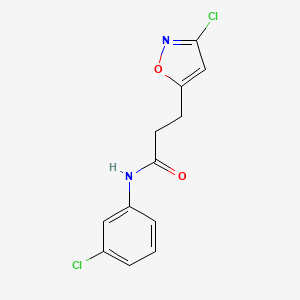 3-(3-chloro-1,2-oxazol-5-yl)-N-(3-chlorophenyl)propanamide