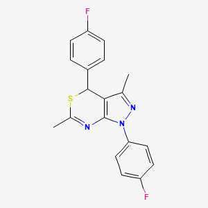 1,4-Bis(4-fluorophenyl)-3,6-dimethyl-1,4-dihydropyrazolo[3,4-d][1,3]thiazine