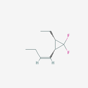 molecular formula C9H14F2 B1148470 (2R,3S)-2-[(Z)-but-1-enyl]-3-ethyl-1,1-difluorocyclopropane CAS No. 133895-54-2