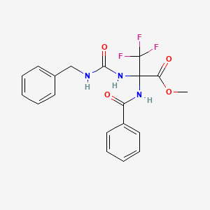 methyl 2-[(benzylcarbamoyl)amino]-3,3,3-trifluoro-N-(phenylcarbonyl)alaninate