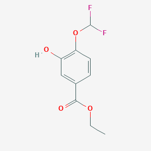 molecular formula C10H10F2O4 B1148474 Ethyl 4-(difluoromethoxy)-3-hydroxybenzoate CAS No. 1311198-39-6