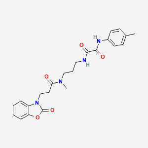 N-(3-{methyl[3-(2-oxo-1,3-benzoxazol-3(2H)-yl)propanoyl]amino}propyl)-N'-(4-methylphenyl)ethanediamide