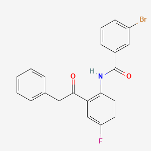 3-bromo-N-[4-fluoro-2-(phenylacetyl)phenyl]benzamide