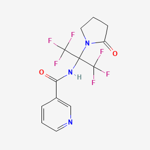 N-[1,1,1,3,3,3-hexafluoro-2-(2-oxopyrrolidin-1-yl)propan-2-yl]pyridine-3-carboxamide