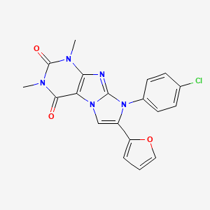 8-(4-chlorophenyl)-7-(furan-2-yl)-1,3-dimethyl-1H-imidazo[2,1-f]purine-2,4(3H,8H)-dione