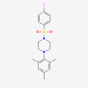 molecular formula C19H23IN2O2S B11484806 1-[(4-Iodophenyl)sulfonyl]-4-mesitylpiperazine 