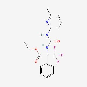 Benzeneacetic acid, alpha-[[[(6-methyl-2-pyridinyl)amino]carbonyl]amino]-alpha-(trifluoromethyl)-, ethyl ester