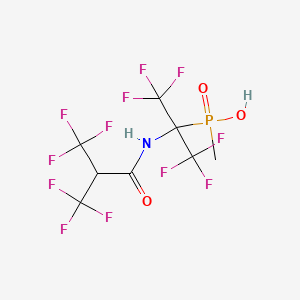 molecular formula C8H6F12NO3P B11484886 (1,1,1,3,3,3-Hexafluoro-2-{[3,3,3-trifluoro-2-(trifluoromethyl)propanoyl]amino}propan-2-yl)methylphosphinic acid 