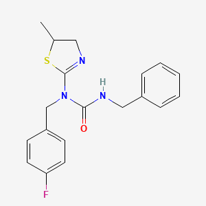 3-Benzyl-1-(4-fluorobenzyl)-1-(5-methyl-4,5-dihydro-1,3-thiazol-2-yl)urea