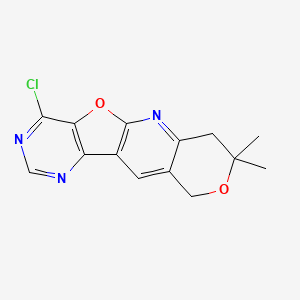 15-chloro-5,5-dimethyl-6,17-dioxa-2,12,14-triazatetracyclo[8.7.0.03,8.011,16]heptadeca-1(10),2,8,11(16),12,14-hexaene